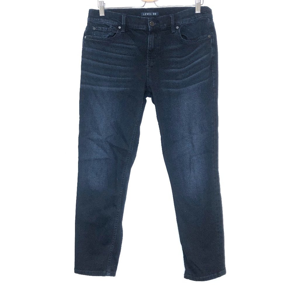 Level 99 dark wash skinny jeans high rise plus 33